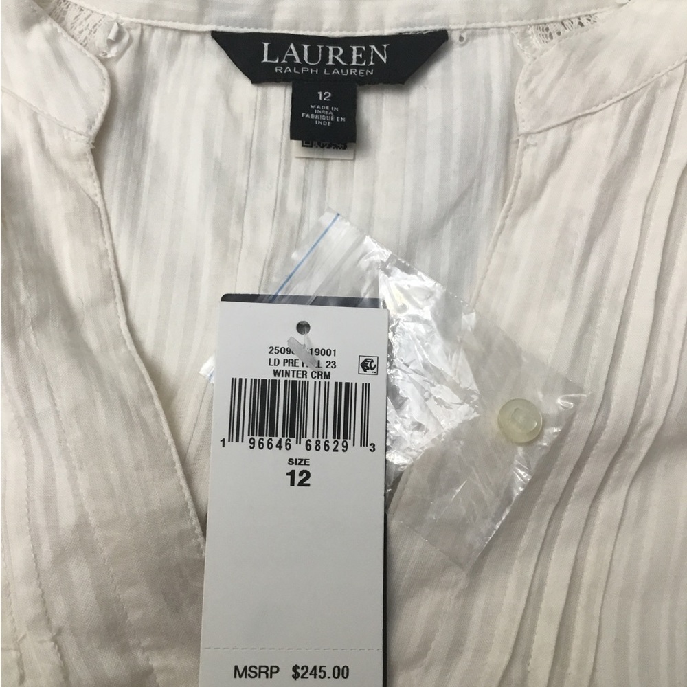 Ralph Lauren Cream Tiered Sundress with Bishop Sleeves - Picture 8 of 15